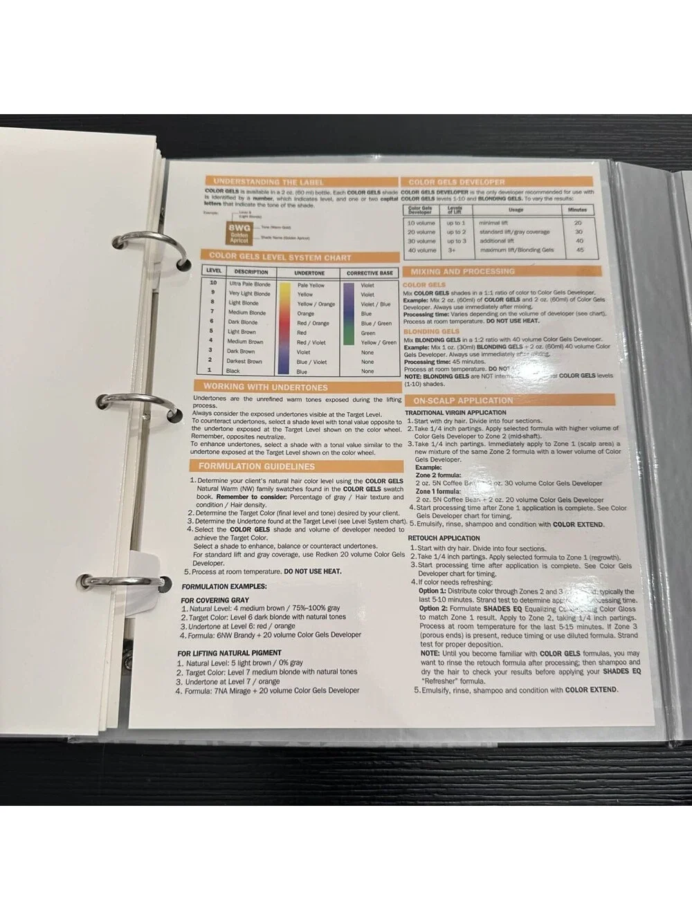 Redken Color Gels Permanent Conditioning Hair Color Salon Swatch Book EUC